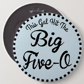 50歳の誕生日-ヴィンテージのスタイル 缶バッジ (正面&裏面)