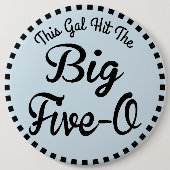 50歳の誕生日-ヴィンテージのスタイル 缶バッジ (正面)