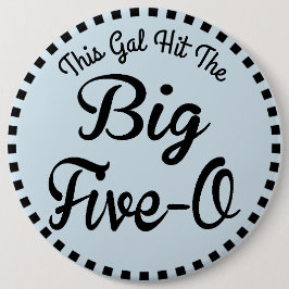 50歳の誕生日-ヴィンテージのスタイル 缶バッジ