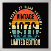 50歳の誕生日 ヴィンテージ1976 限定版 ポスター (正面)