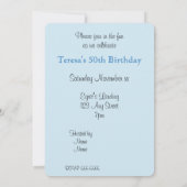 50歳の誕生日 ヴィンテージ セクシーなピンナップガール 招待状 (裏面)