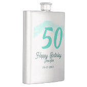 50歳の誕生日 名前 日付 年号 グリーン パステル ボールド フラスク (右)