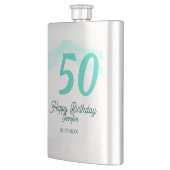 50歳の誕生日 名前 日付 年号 グリーン パステル ボールド フラスク (左)