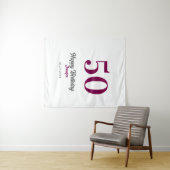 50歳の誕生日 名前 日付 年間 Mauve テンプレート タペストリー (インサイチュ(横))