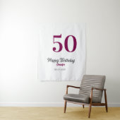 50歳の誕生日 名前 日付 年間 Mauve テンプレート タペストリー (インサイチュ)
