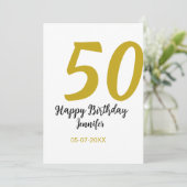 50歳の誕生日 名前 日付 年 黒 テンプレート へ (スタンド正面)