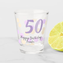 50歳の誕生日 名前 日付 紫 オレンジ ドット