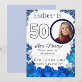 50歳の誕生日 招待状 (正面/裏面)