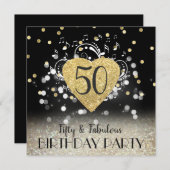 50歳の誕生日 招待状 (正面/裏面)