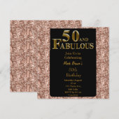 50歳の誕生日 招待状 (正面/裏面)