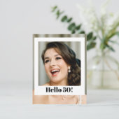 50歳の誕生日 現代の写真サプライズ 招待状 (スタンド正面)