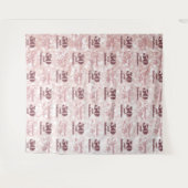 50歳の誕生日 現代的でエレガントなローズゴールドパーティー タペストリー (正面(横))