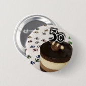 50歳の誕生日 缶バッジ (正面&裏面)