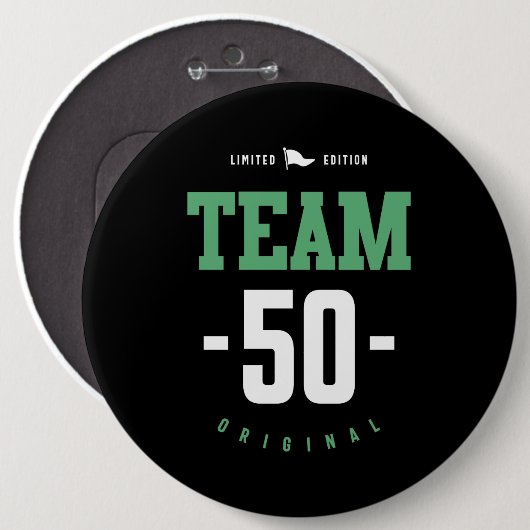 50歳の誕生日 缶バッジ (正面&裏面)