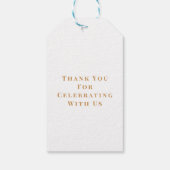 50歳の誕生日 豪華なゴールドの花 エレガントで上品 ギフトタグ (裏面)