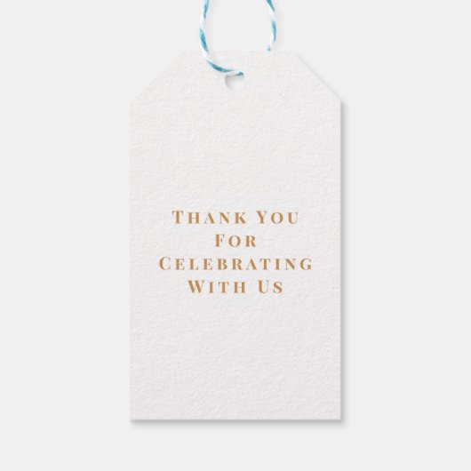 50歳の誕生日 豪華なゴールドの花 エレガントで上品 ギフトタグ (裏面)