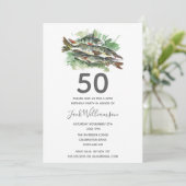 50歳の誕生日 | 釣り フィッシングパーティー 招待状 (スタンド正面)