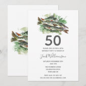 50歳の誕生日 | 釣り フィッシングパーティー 招待状 (正面/裏面)