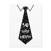 50歳の誕生日 面白い誕生日カード ネクタイ