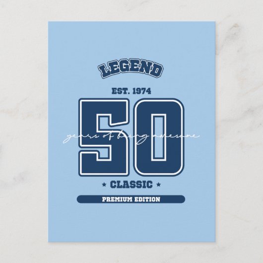 50歳の誕生日 1974年推定 ポストカード (正面)