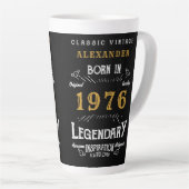 50歳の誕生日 1976年 レジェンダリーレトロ カフェラテマグ (右アングル)