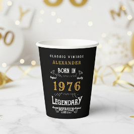 50歳の誕生日 1976年 レジェンダリーレトロ 紙コップ