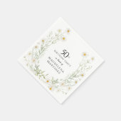 50歳の誕生日 4月の誕生月 花 スタンダードカクテルナプキン (角)