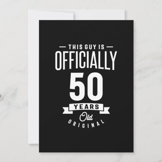 50歳の誕生日 - 50回目の誕生日 面白いプレゼント 招待状 (正面)