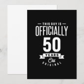 50歳の誕生日 - 50回目の誕生日 面白いプレゼント 招待状 (正面/裏面)