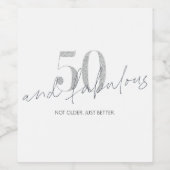 50歳の誕生日、50歳と素晴らしい誕生日の好意 ワインラベル (シングルラベル)