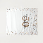 50歳の誕生日 50 アンド ファビュラス ゴールド パーティー 背景 タペストリー (正面(横))