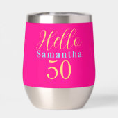 50歳の誕生日 Hello 50 ホットピンクパーティー (背面)