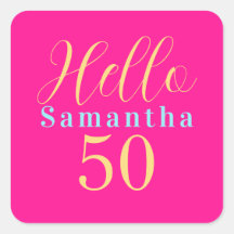 50歳の誕生日　Hello 50 ホットピンクパーティー