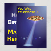 50歳の誕生日 👽UFOエイリアン誘拐 招待状 (正面/裏面)