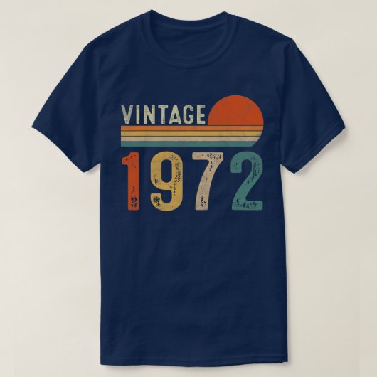 50歳の贈り物男性女性ヴィンテージ1972 50th tシャツ (デザイン正面)