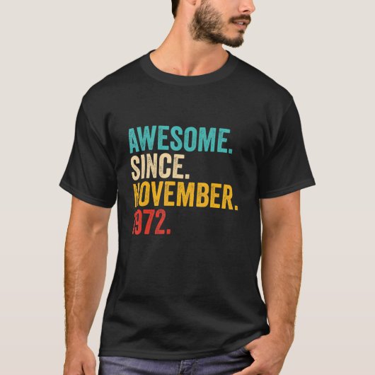50歳の贈り物11月から50素晴らし誕生日 Tシャツ (正面)