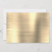 50歳の輝きを添えたエレガントなゴールド写真 招待状 (裏面)