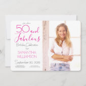 50歳の輝き | 50歳の誕生日エレガントフォト 招待状 (正面)