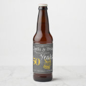 50歳の面白い誕生日スクリプトお祝いとビール ビールラベル (正面)