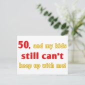 50歳のGagギフト ポストカード (スタンド正面)