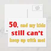 50歳のGagギフト ポストカード (正面/裏面)