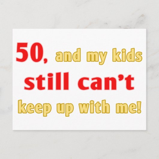 50歳のGagギフト ポストカード (正面)