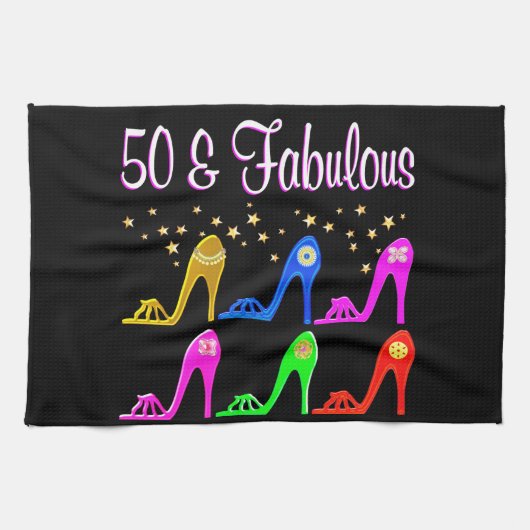 50歳のSTILETO QUEEN キッチンタオル (横)