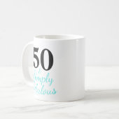 50歳は素晴らしい コーヒーマグカップ (正面左)