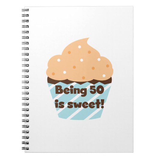 50歳はTシャツとギフトが大好き ノートブック (正面)