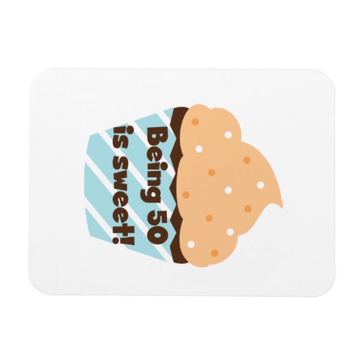 50歳はTシャツとギフトが大好き マグネット (横)