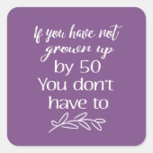50歳までに成長した女性による50誕生日の贈り物|過去記事 スクエアシール (正面)