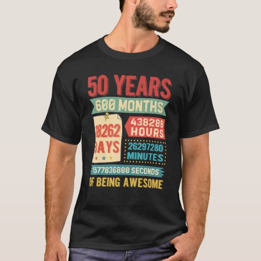 50歳を変える50誕生日の装飾Bda Tシャツ (正面)