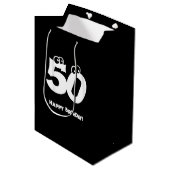 50歳アイボール文字誕生日抱き枕 ミディアムペーパーバッグ (正面アングル)