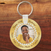 50歳エレガントの誕生日パーティーが女性を応援 キーホルダー (正面)